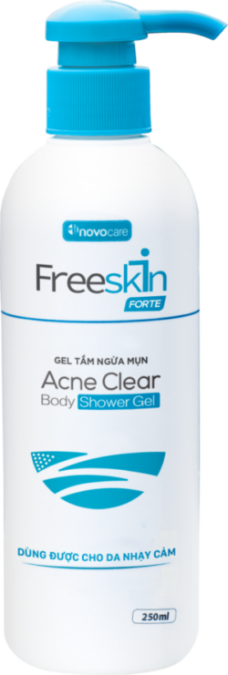 Gel tắm Freeskin dùng cho mụn lưng, mụn cơ thể, viêm nang lông